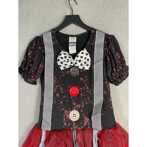Spirit Halloween Red Black Clown Costume Dress Adult‎ Small Medium 2-8 Tutu - Picture 3 of 11